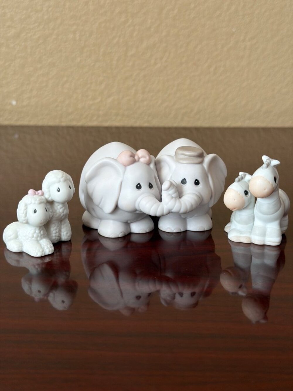 3 X Precious Moments Noah's Ark 2 By 2 Elephant 530131 Lamb 530077 Zebra 127809